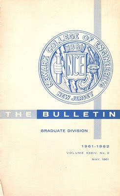 "The Bulletin: Newark College of Engineering Bulletin of Graduate Cours ...