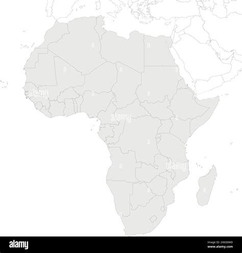 Africa blank map to label