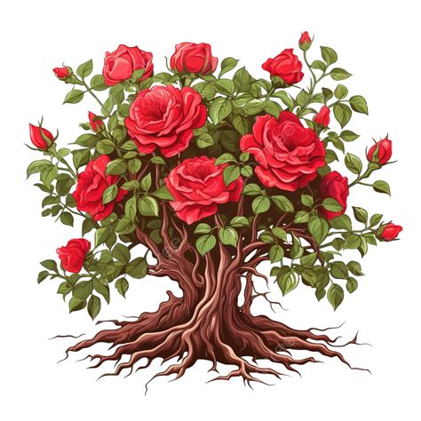 Illustration Of Unpruned Rose Bushes Images