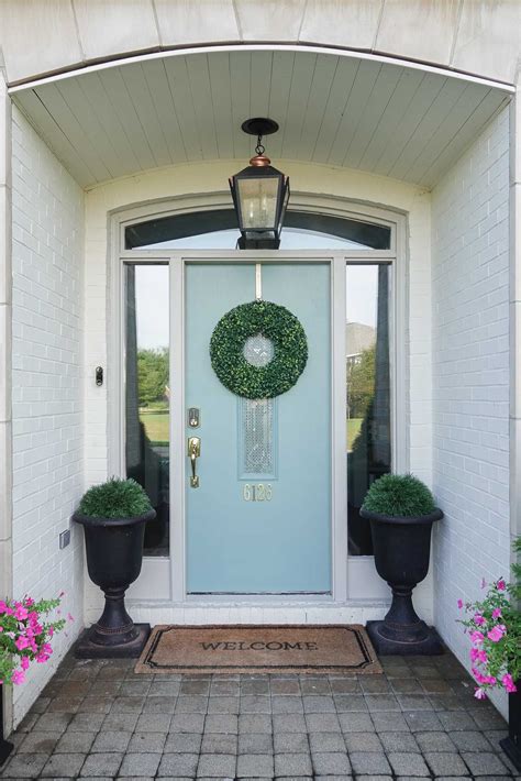 Blue Exterior Front Door House Painting Color