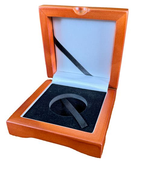 Wood Display Box for Silver Dollar size coins - Currency and Coin