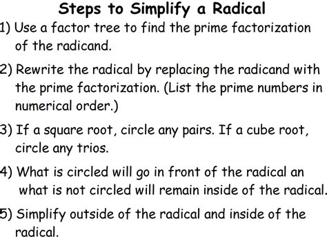 Simplifying Radicals Tutorial 的图像结果