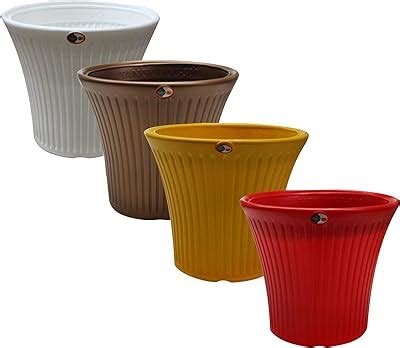 Gardens Need 100% Virgin Plastic Tancy Pot-10 | Set of 4 Planter, (27cm ...
