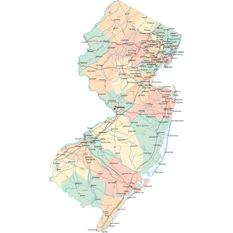 New Jersey Nj County Map
