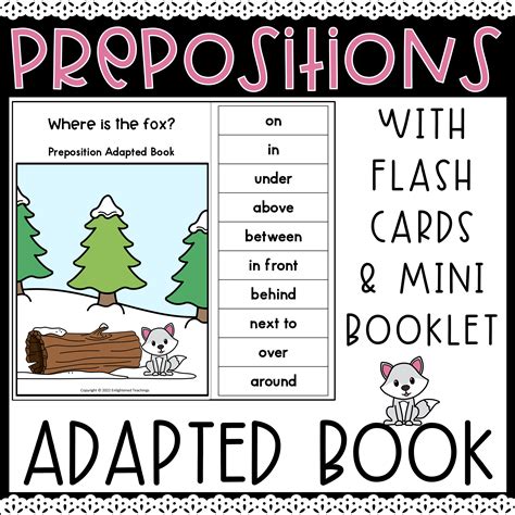 Winter Preposition Adapted Book Interactive Booklet Flash Cards ...