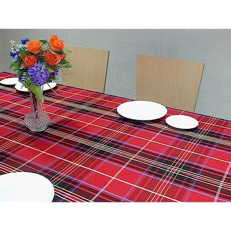 Buy HOME COLORS.IN Baker Plaid Christmas Checkered 6 Seater Table Cover ...