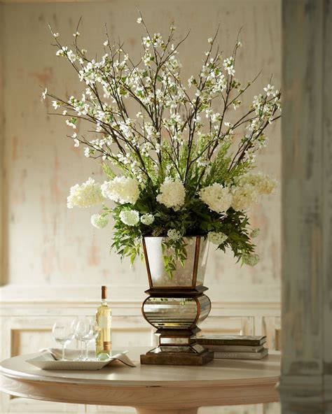 Floral Arrangements Silk Floral Arrangement in glass vase Roses Home ...