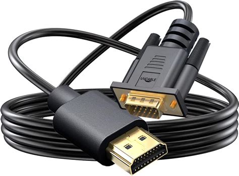 HDMI to VGA Cable 10 Ft, Gold-Plated Computer HDMI to VGA Monitor Cable ...