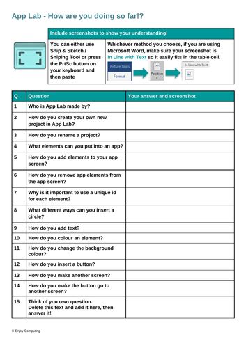 Image result for App Introduction Worksheet