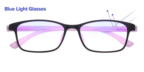 Lauderdale Rectangle Black Blue Light Glasses | GlassesShop
