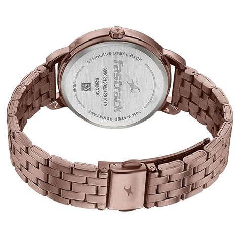 Buy Online Fastrack Stunners Quartz Analog Brown Dial Stainless Steel ...