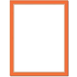 Basic Border Letterhead Laser & Inkjet Printer Paper - Brights (Orange ...