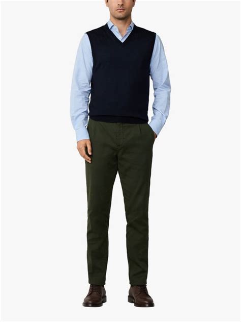 Hackett London Wool Blend Sleeveless V Neck Vest