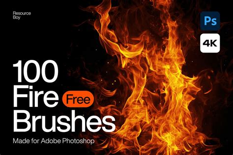 100 Fire Photoshop Brushes Free Download – Realistic Flame & Fire ...