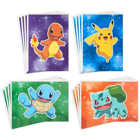 Pokémon Catch All the Fun Assorted Birthday Cards, Pack of 16 - Boxed ...