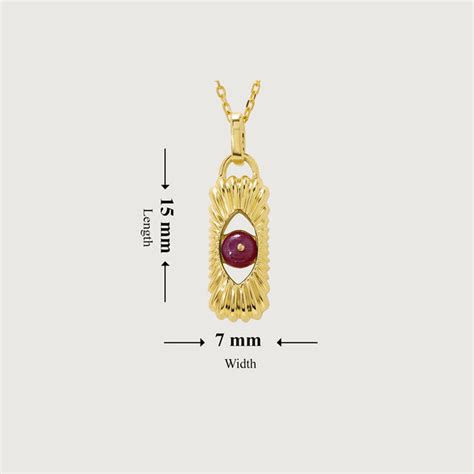 Hidden Charm 18KT Chain Ruby Pendant with chain