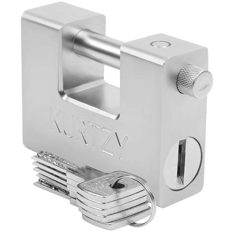 Buy Kurtzy Heavy Duty 1kg Padlock with 5 Keys - Hardened Solid Steel ...