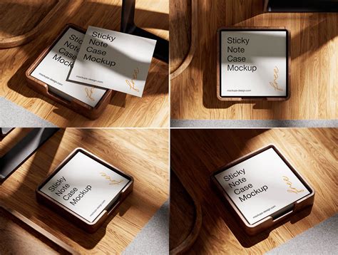 Free Wooden Sticky Notes / Chit Pad Mockup PSD Set - PsFiles