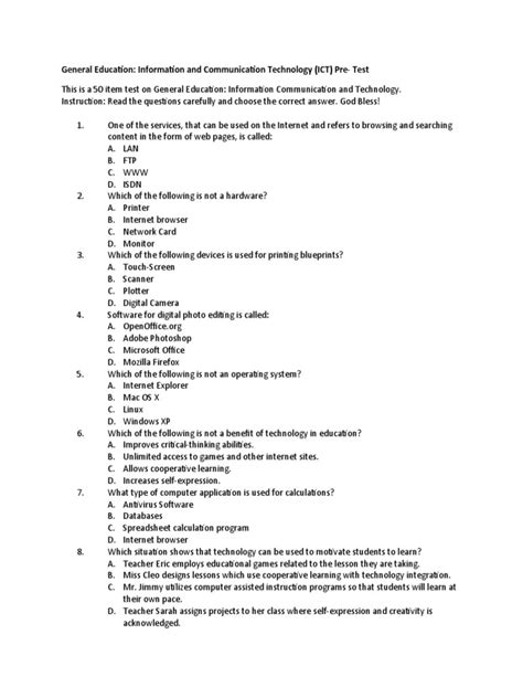 Image result for Computer Pre-test