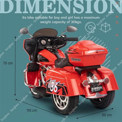 Baybee MB-112 Thunder Kids Battery Operated Bike for Kids - Red — Toycra