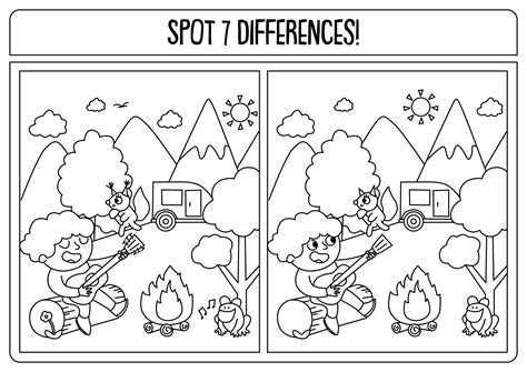 15 Spot The Difference Worksheets For Adults - Free PDF at worksheeto.com