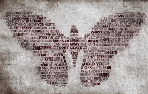 Download wallpaper wall, butterfly, wings, words, section minimalism in ...