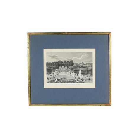 19THC FRENCH DAGUERREOTYPE PRINT CASCADE ET CHATEAU DE ST CLOUD PARIS ...