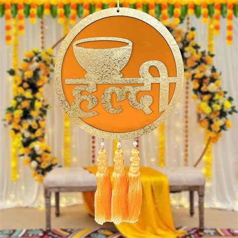 NE Collection Haldi Ceremony Decorations Kit | Haldi Board for Home ...