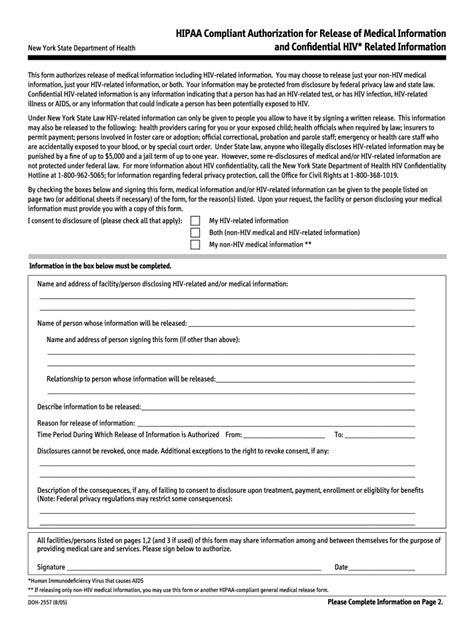 How to Fill Out HIPAA Form 的图像结果