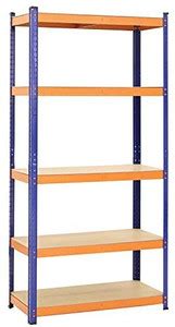 Lukia BoltLess Adjustable -5 Shelf Shelving Unit Storage Rack Utility ...