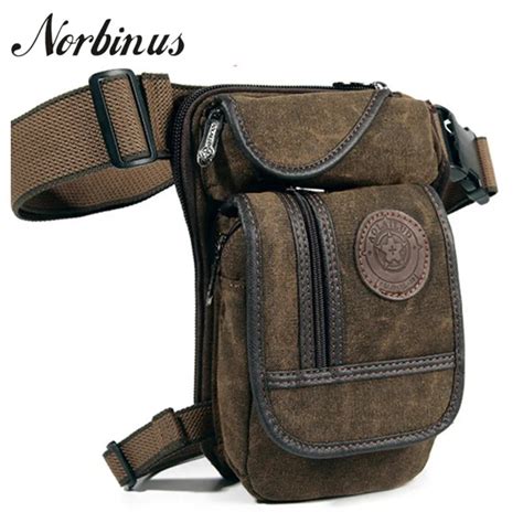 Canvas Drop Leg Bag Belt Hip Bum Motorcycle Crossbody Bags for Men ...