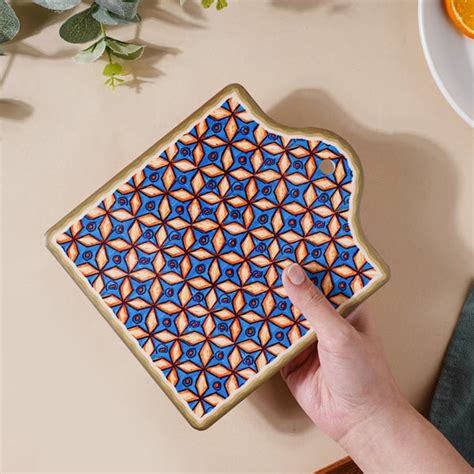 Tile Patterned Ceramic Platter 7 Inch Online - Premium Platter | Nestasia