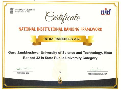 Guru Jambheshwar University of Science & Technology, Hisar - Haryana ...