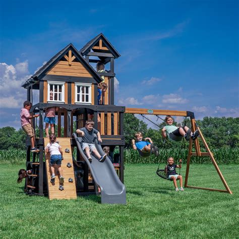 Mystic Tower Swing Set – Backyard Discovery