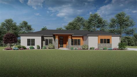 Rambler House Plans Prairie Style Two Story Contemporary Prairie Style