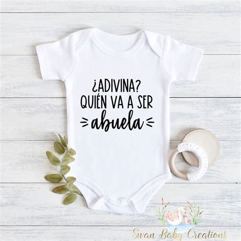 Adivina Quien Va A Ser Abuela, Spanish Pregnancy Announcement Bodysuit ...