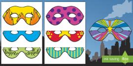 Superhero Masks Design Activity (teacher made) - Twinkl