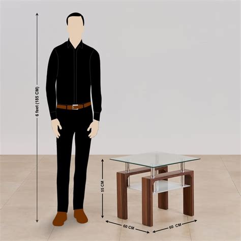 Buy (Refurbished) Finn Tempered Glass Top End Table - Brown from Home ...
