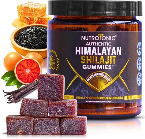 Amazon.com: Organic SHILAJIT Gummies by NutroTonic | Cane Sugar Free, Sweetened by Organic ...