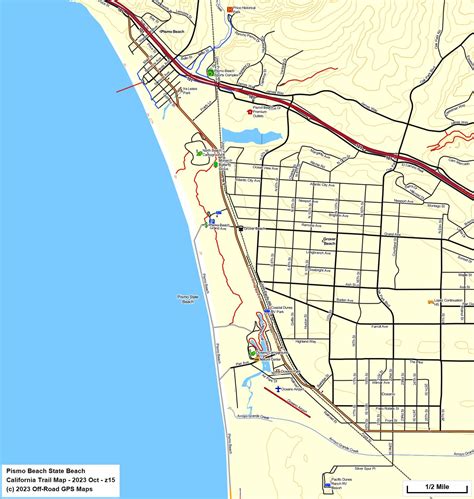 North Beach Campground Pismo Beach Map | Beach Map