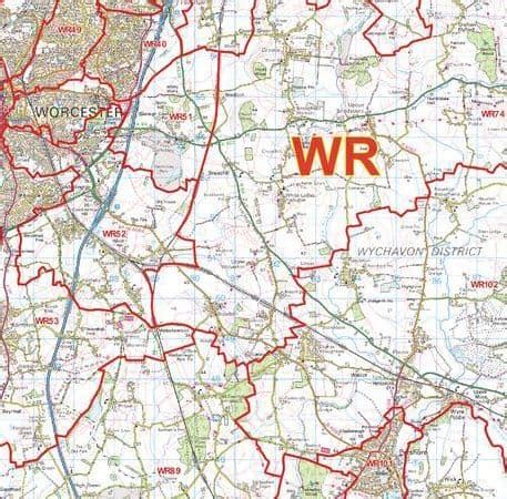 Image result for WR Postcode Map