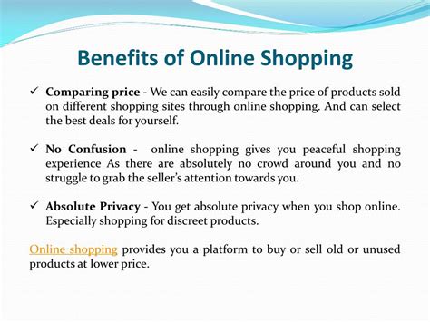 PPT - Online Shopping in India PowerPoint Presentation, free download - ID:7757782 - benefits of online shopping
