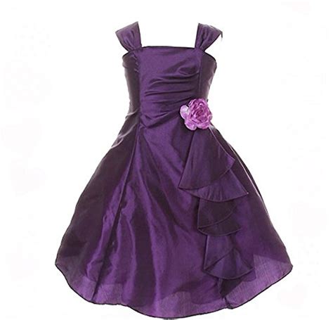 Pink Wings Girls Knee Length Dress(PURPLATE01) : Amazon.in: Clothing ...