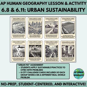 AP Human Geography-6.8,6.11: Urban Sustainability Lesson & Fix the City ...