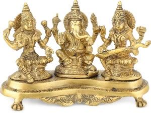acraftsindia Brass Statue of Goddesses Lakshmi and Saraswati Decorative ...