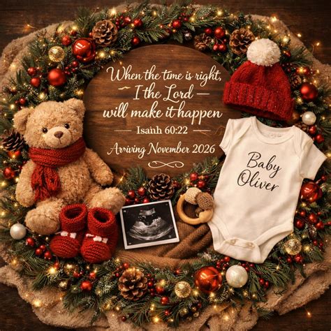 Christian Christmas Pregnancy Announcement Digital,religious Holiday Baby Reveal,holiday Baby ...