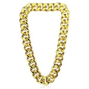 Lorigun Thug Life Gold Chain Plastic Thick Gold Necklace Thug Life ...