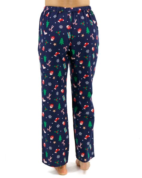 Flannel Christmas Navy Pajama Pants - Navy / L - Grace and Lace