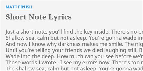 Image result for Short Note Song