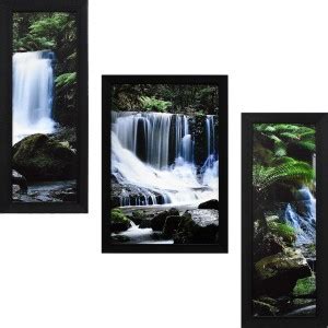 Gallery99 Galery99 Natural Forest Waterfall With Glass & Frame Canvas 3 ...